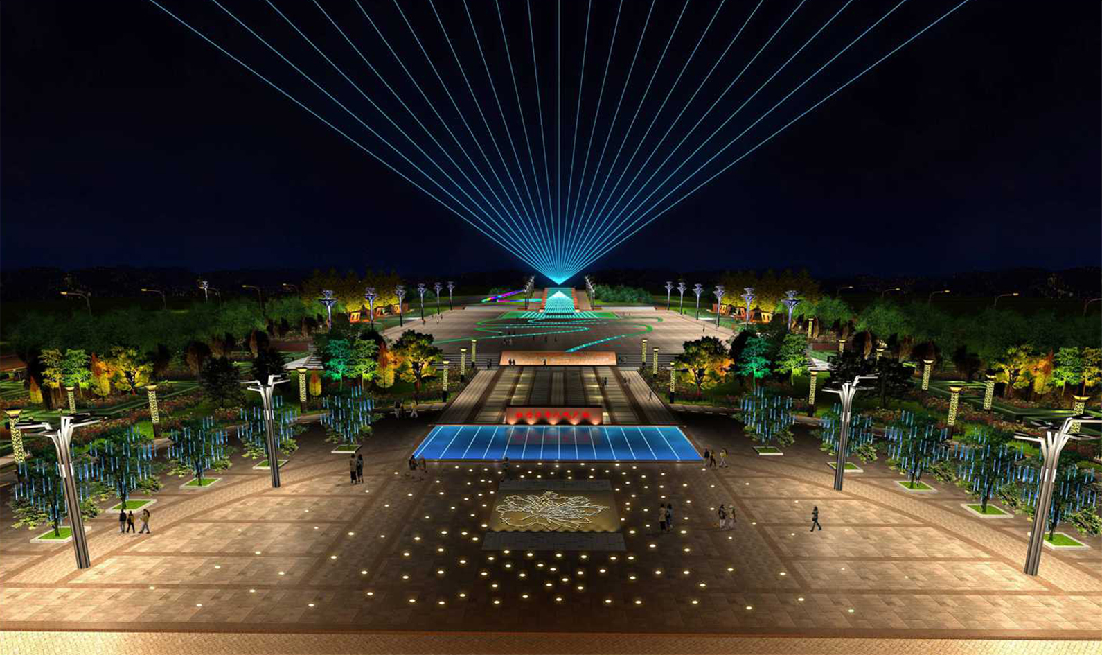 牡丹江市人民广场亮化设计